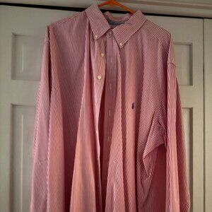 Red/white strip button down 2XLT